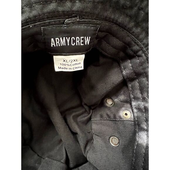 Black bucket hat, hunting hat, sun protection hat, Size XL, with adjustable cord - Picture 5 of 11